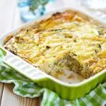 Hatch Green Chile, Cheese and Egg Bake