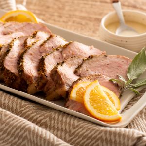 Keto Orange-Herb Pork Roast with Bourbon Sauce Recipe | @Atkins