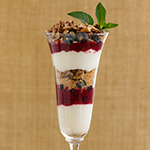 Crunchy Tropical Berry and Almond Breakfast Parfait Recipe | @Atkins