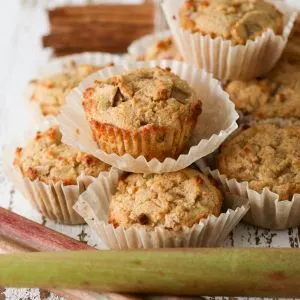 Keto Rhubarb Muffins