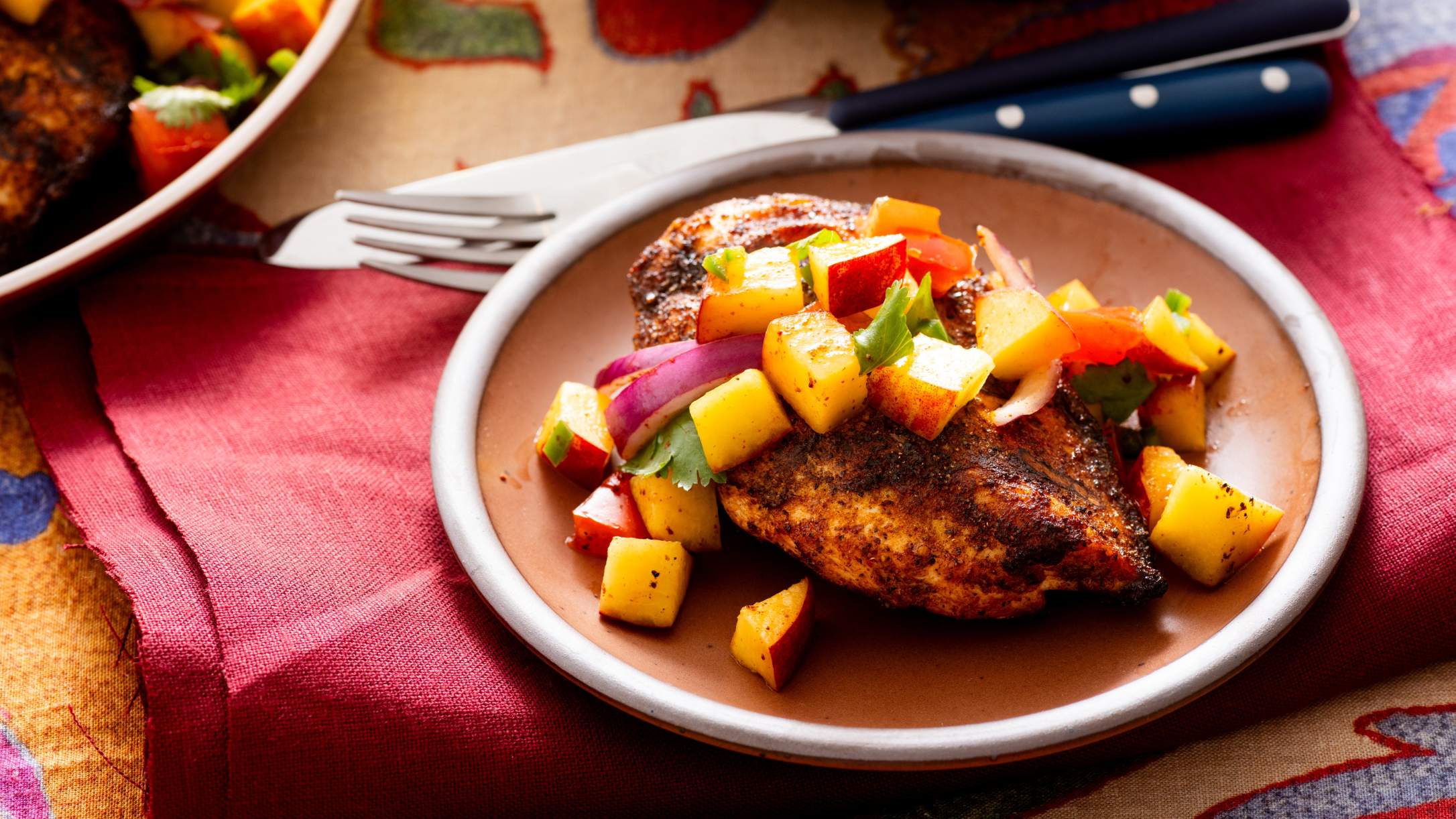 Keto Grilled Chicken with Peach Salsa Recipe | @Atkins