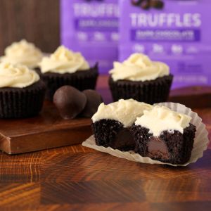 Low Carb Chocolate Truffle Cupcakes Recipe | @Atkins