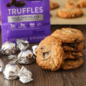 Keto Chocolate Truffle Chunk Cookies