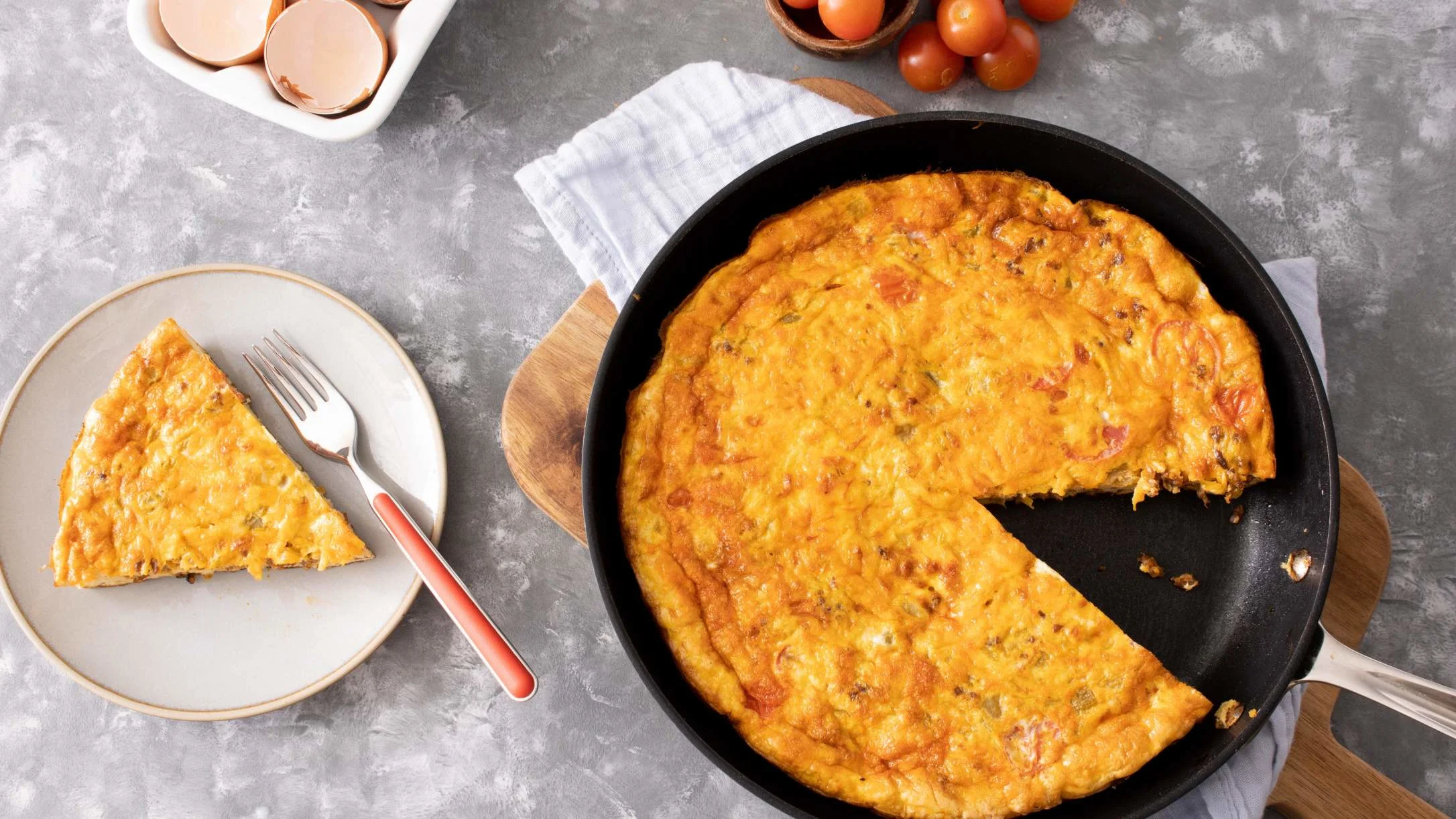 chorizo-green-chili-and-tomato-frittata
