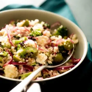Mediterranean Cauliflower Rice with Olives