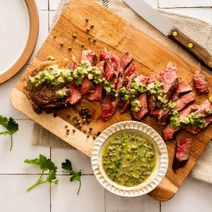 steaks-with-green-onion-and-caper-sauce