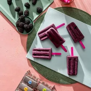 Keto Blackberry Black Tea Latte Ice Pops