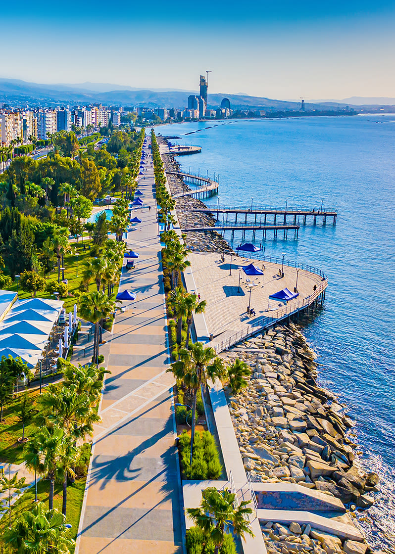 A vibrant port city, Limassol mingles cosmopolitan flair with historic riches. Hopp around to enjoy its bustling marina, medieval castle, and lively festivals, all framed by the shimmering Mediterranean.