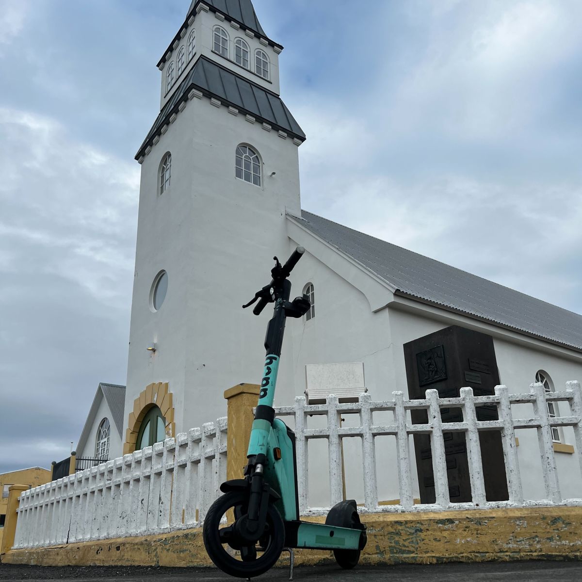 Located at the mouth of the fjord Eyjafjörður. Ólafsfjörður Is famed for its beautiful harbour, peaceful lake and mountain views... and now it's Hopp Scooters.