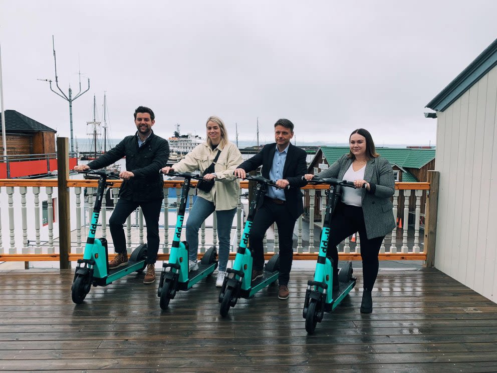 Húsavík has for long been one of the most popular destination in Iceland. Now residents and guests can hopp-on a scooter and ride down to the harbor to go whale watching.