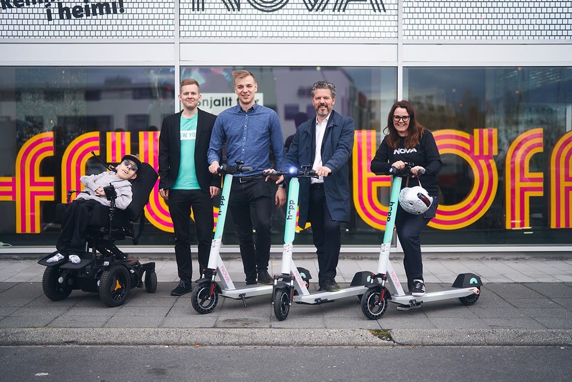 Hopp was the first service that offered an electric scooter sharing service in Iceland in 2019. Currently offering 3.000 scooters and 10 electric cars throughout the whole capital region.