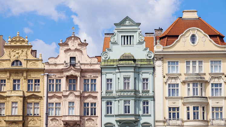 Altstadthäuser Pilsen/Plzen, Westböhmen 