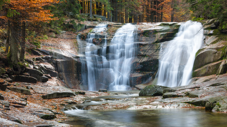 Wasserfälle Mumlava, Harrachov, Nordböhmen