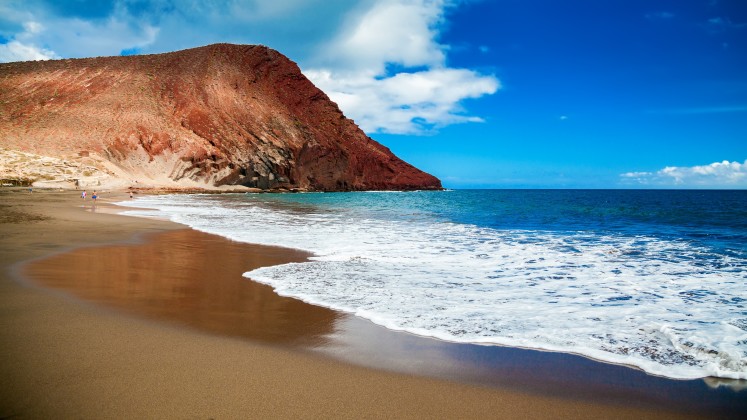Strand Playa de la Tejita, Teneriffa, Kanaren / Kanarische Inseln
