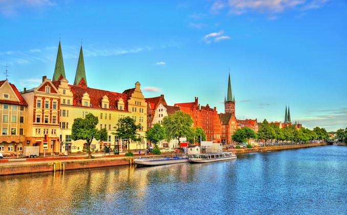 Fluss Trave, Travemünde, Scheswig-Holstein