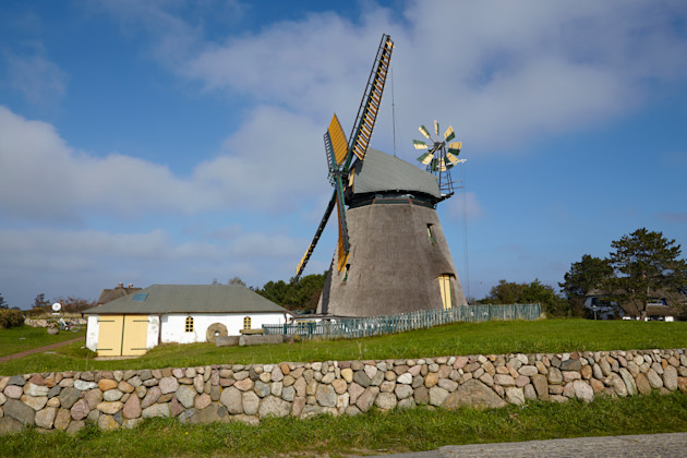 Historische Windmühle, Norddorf [Amrum], Nordfriesland 