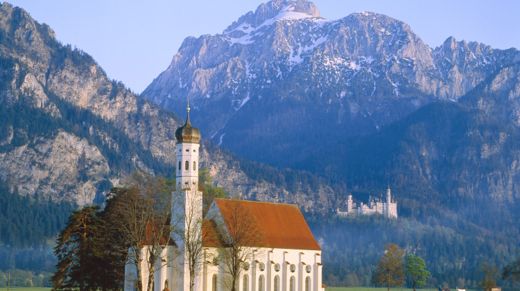 St. Coloman-Kirche bei Füssen, Bayern, Bayerische Alpen 