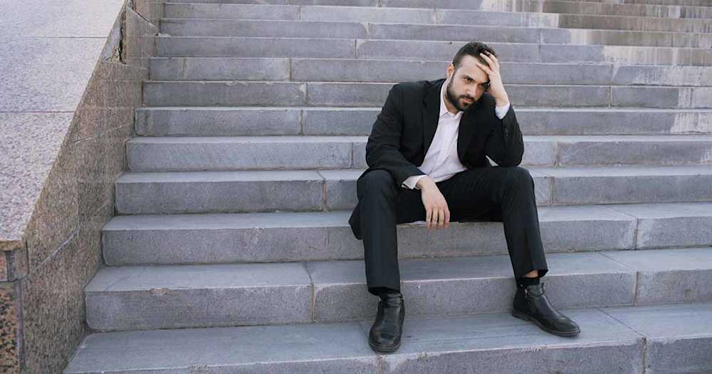 Man suffering from burnout.