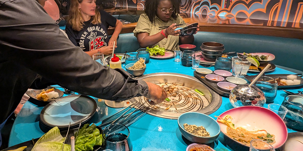 Meal at Gunbae on Virgin Voyages