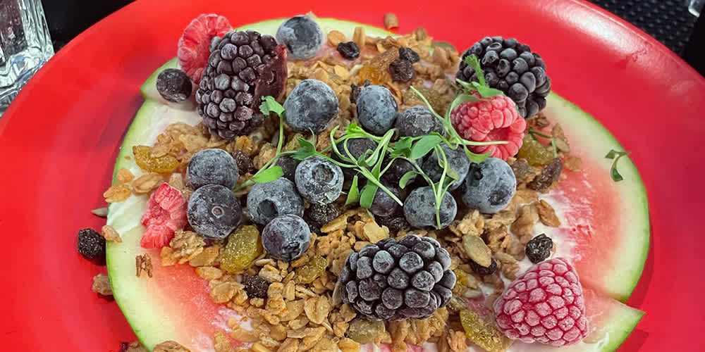 Delicious Fruit Dish on Virgin Voyages