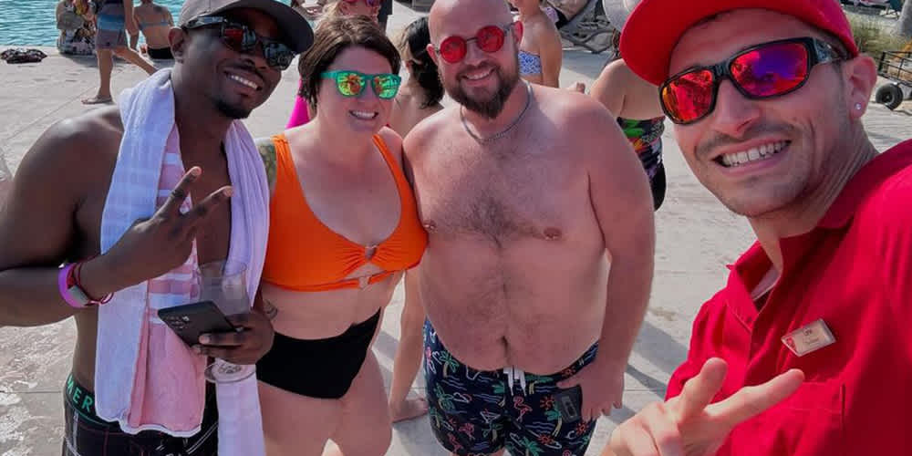 Jeof and Friends posing for a selfie with The Gamer, part of the Happenings Cast