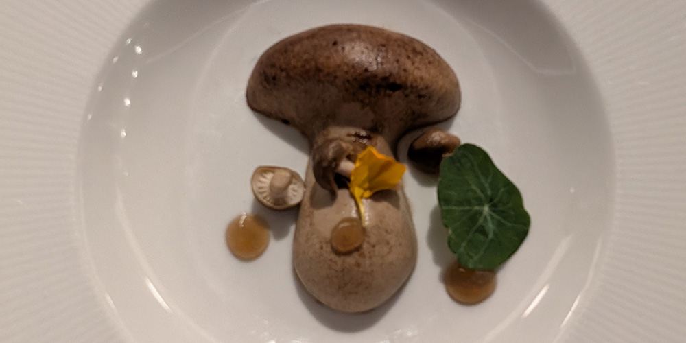 The Mushroom Souffle at the Test Kitchen on Virgin Voyages