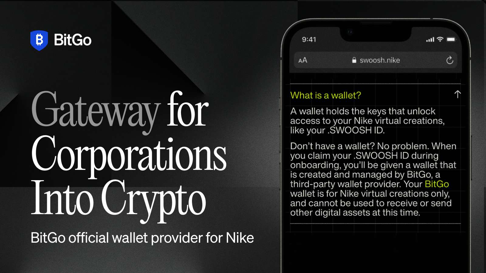 Blog - Nike Chooses BitGo