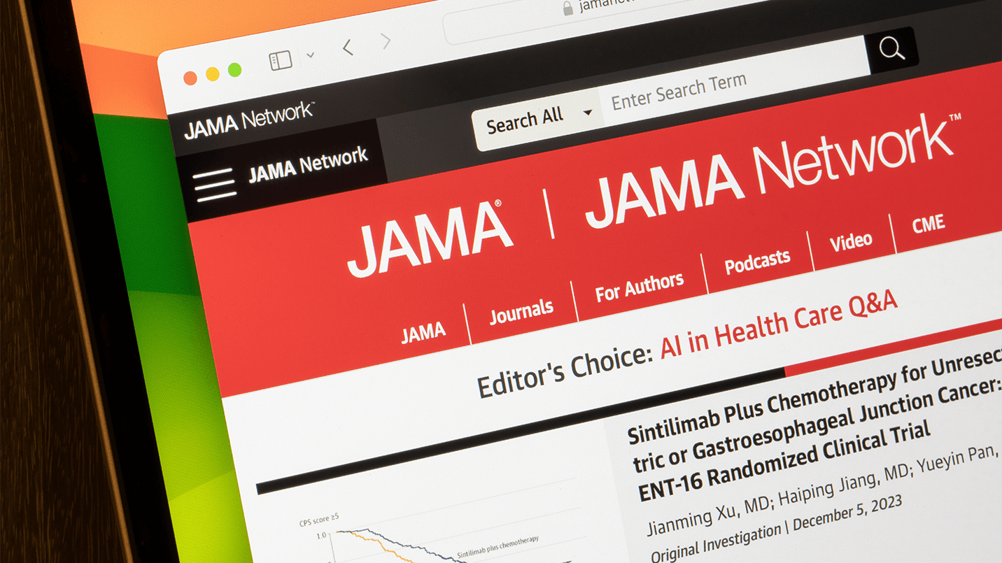 homepage of the Journal of American Medical Association (JAMA)