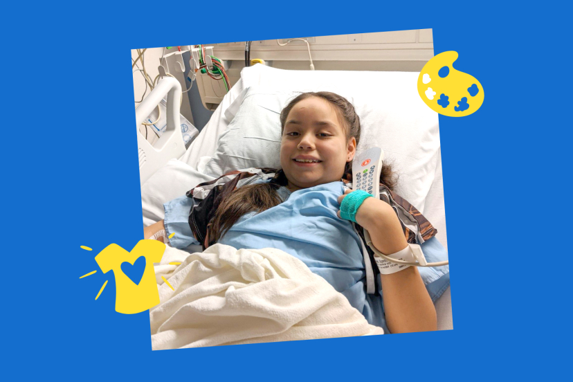 Esperanza age 12 in the hospital