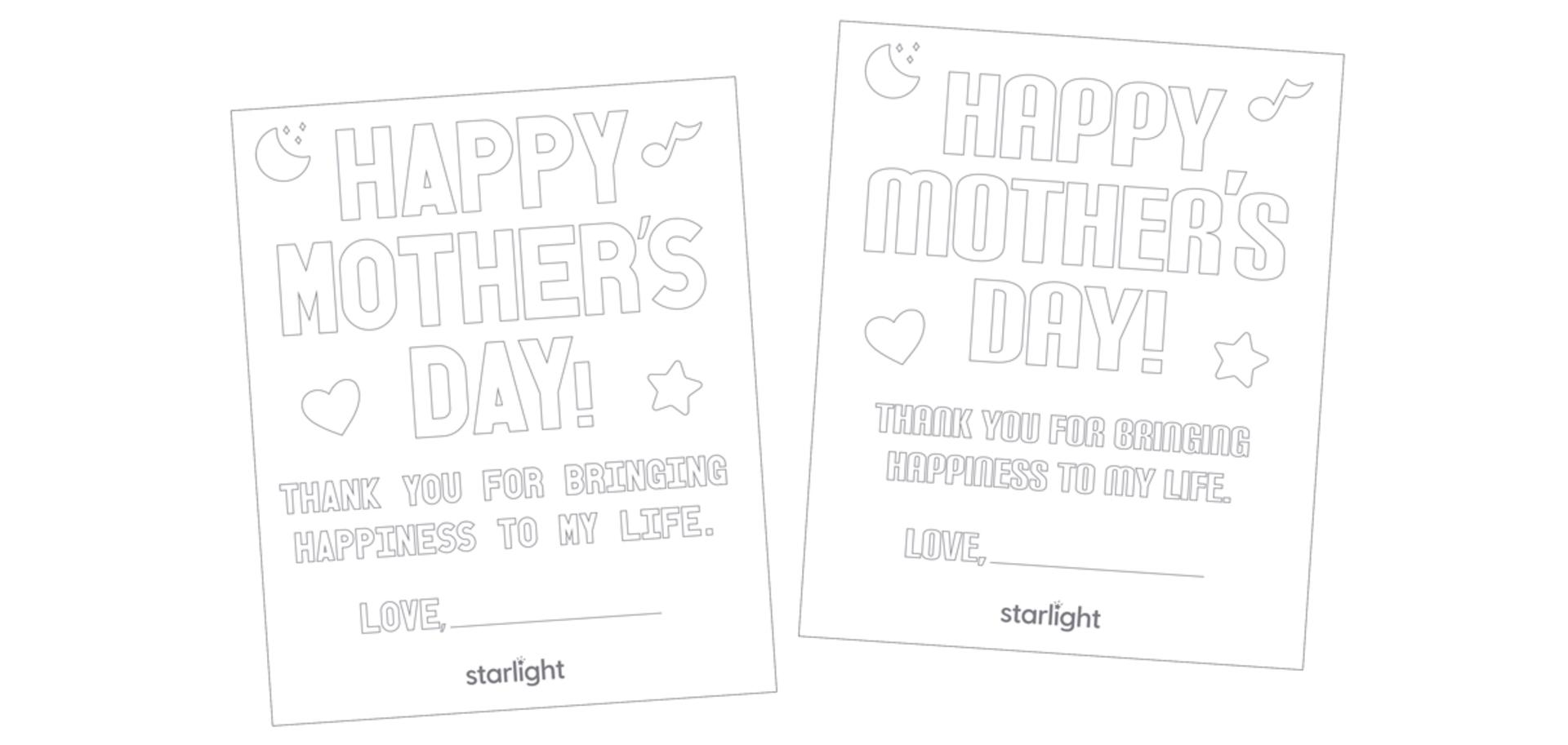 happy mother's day coloring page