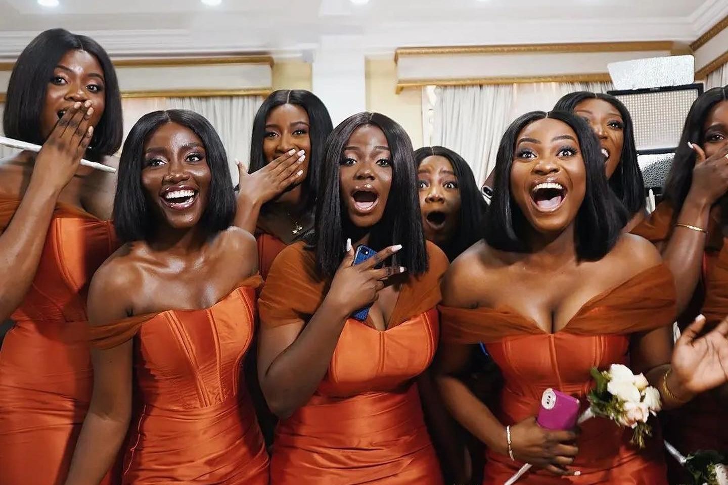 Nigerian bridesmaid outlet dresses