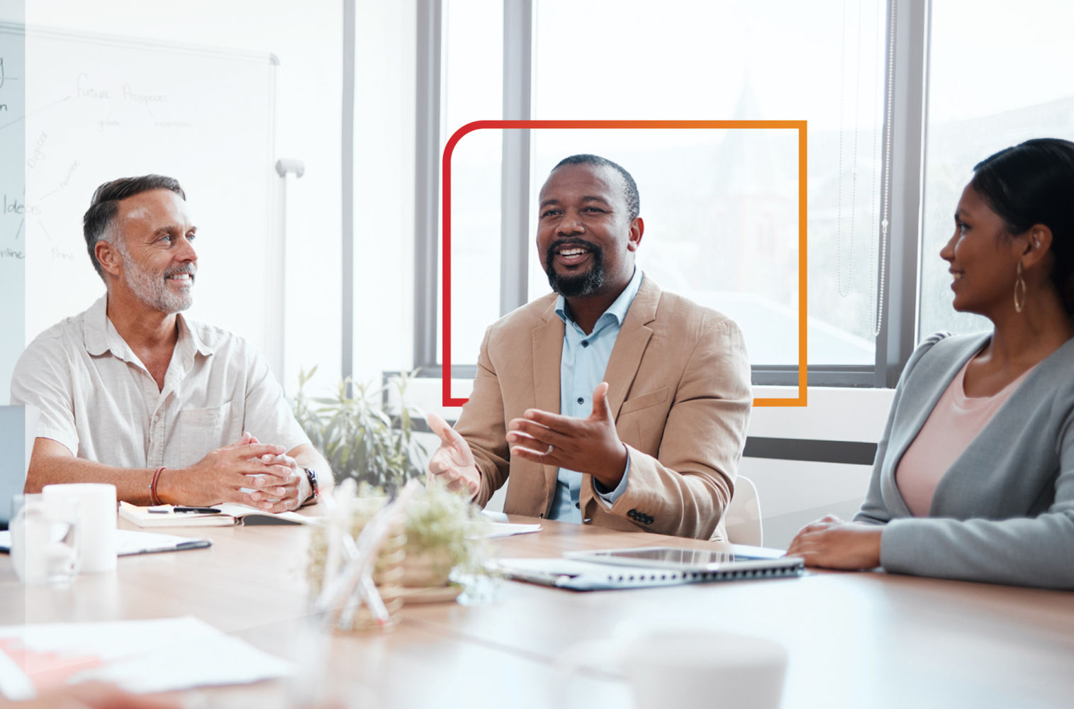 Professionals around Board table