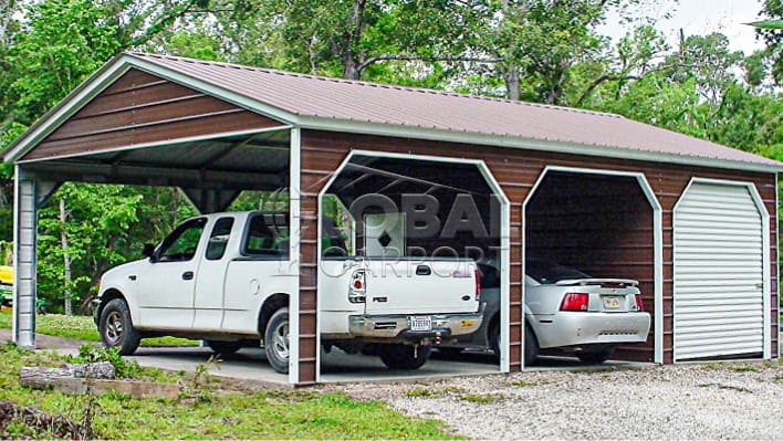 18x35x8 Side Entry Aframe Vertical Roof Carport