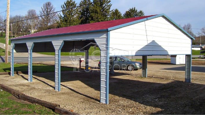 Car Port XL túnel 3,7m x 6,1m x 2,6m móvil bajo stand almacén madera cochera garaje 