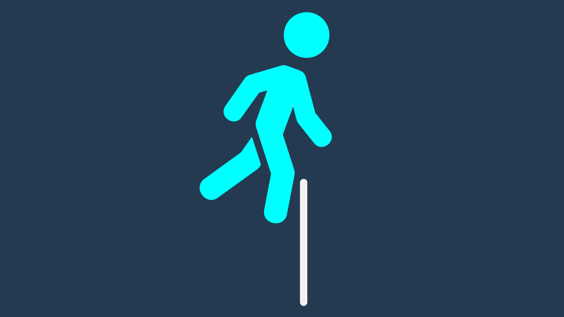 An icon of a person exploring atop a pole.
