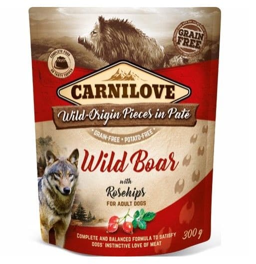 Carnilove Wild Boar with Rosehips Pouch 300G