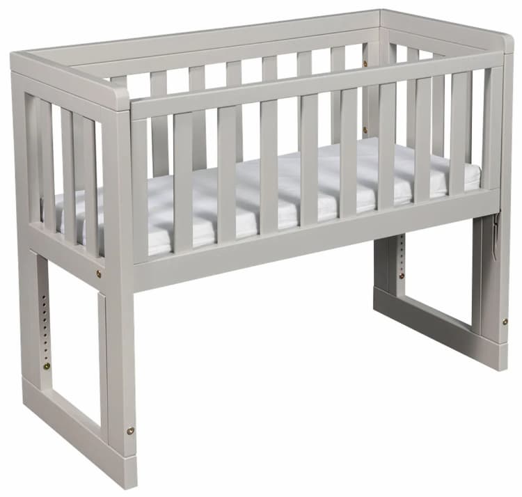 Troll Bedside Crib Oslo, Soft Grey
