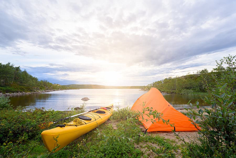 havkajakk og telttur