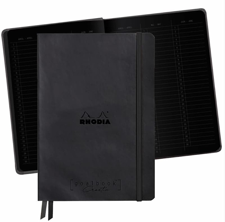 Rhodia GoalBook Creation A5 Black (Svart papir)