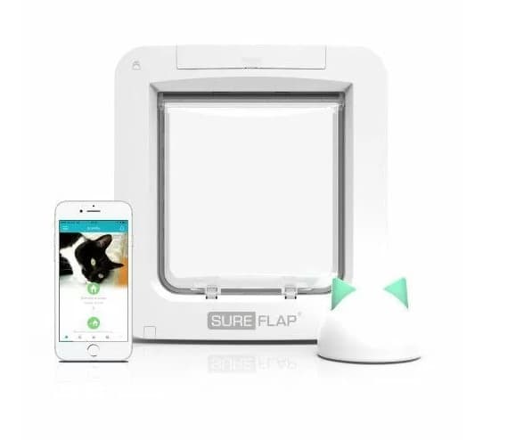 Sureflap Connect Kattedør XXL til Microchip, hvit