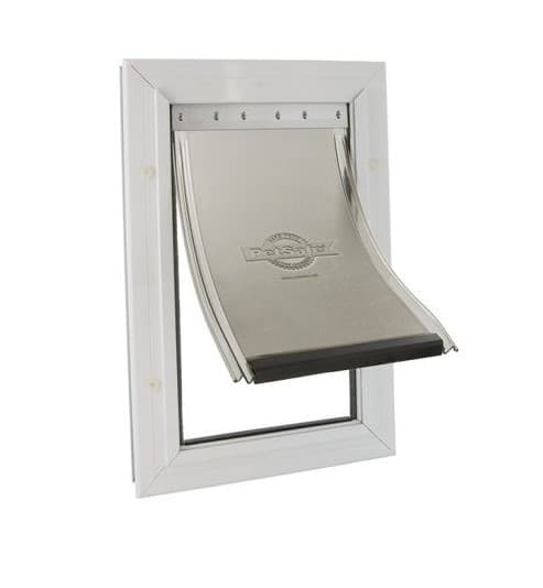 Hundedør X-Large Hvit aluminium
