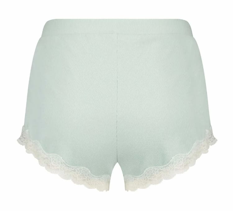 Hunkemöller Rib Lace Shorts, Grønn