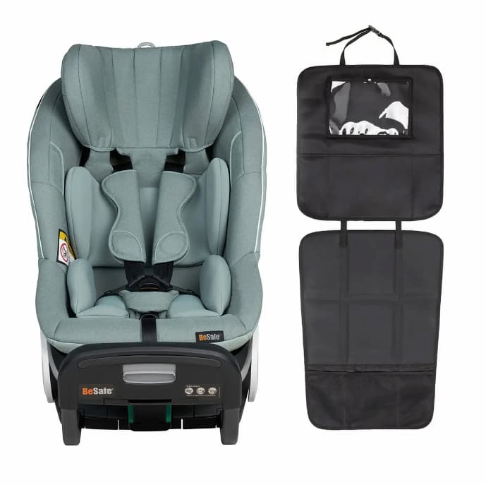 BeSafe Stretch Bilstol inkl. 3-in-1 Setebeskyttelse, Sea Green Mélange