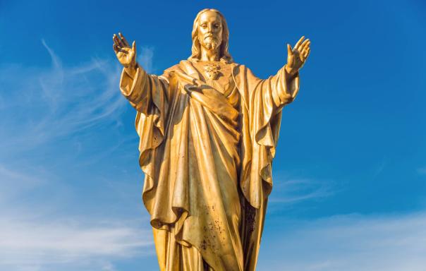 Neuvaine au Sacré Cœur de Jésus jour 8 - Statue Dorée du Sacré Cœur 
