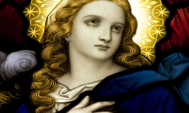 Annonciation neuvaine - Vitrail de la Vierge Marie 