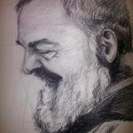 Neuvaine à Padre Pio - jour 1 - Portrait de Padre Pio - Crayon