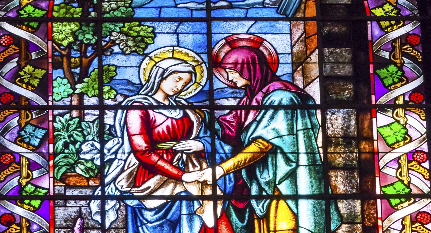 Neuvaine MQDN, Famille - Jour 6 -  Visitation, vitrail