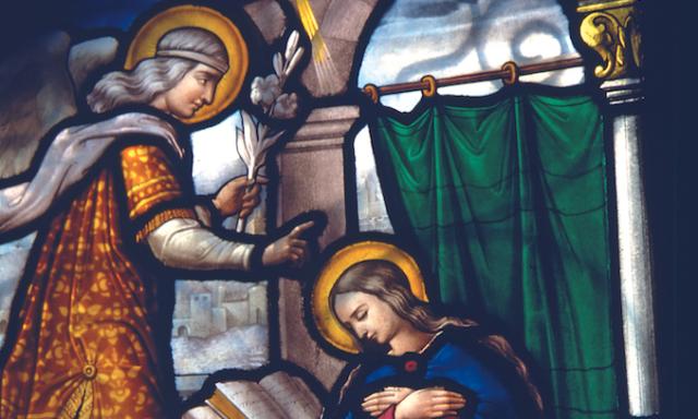 Annonciation neuvaine - l'Ange Gabriel salue la Vierge Marie