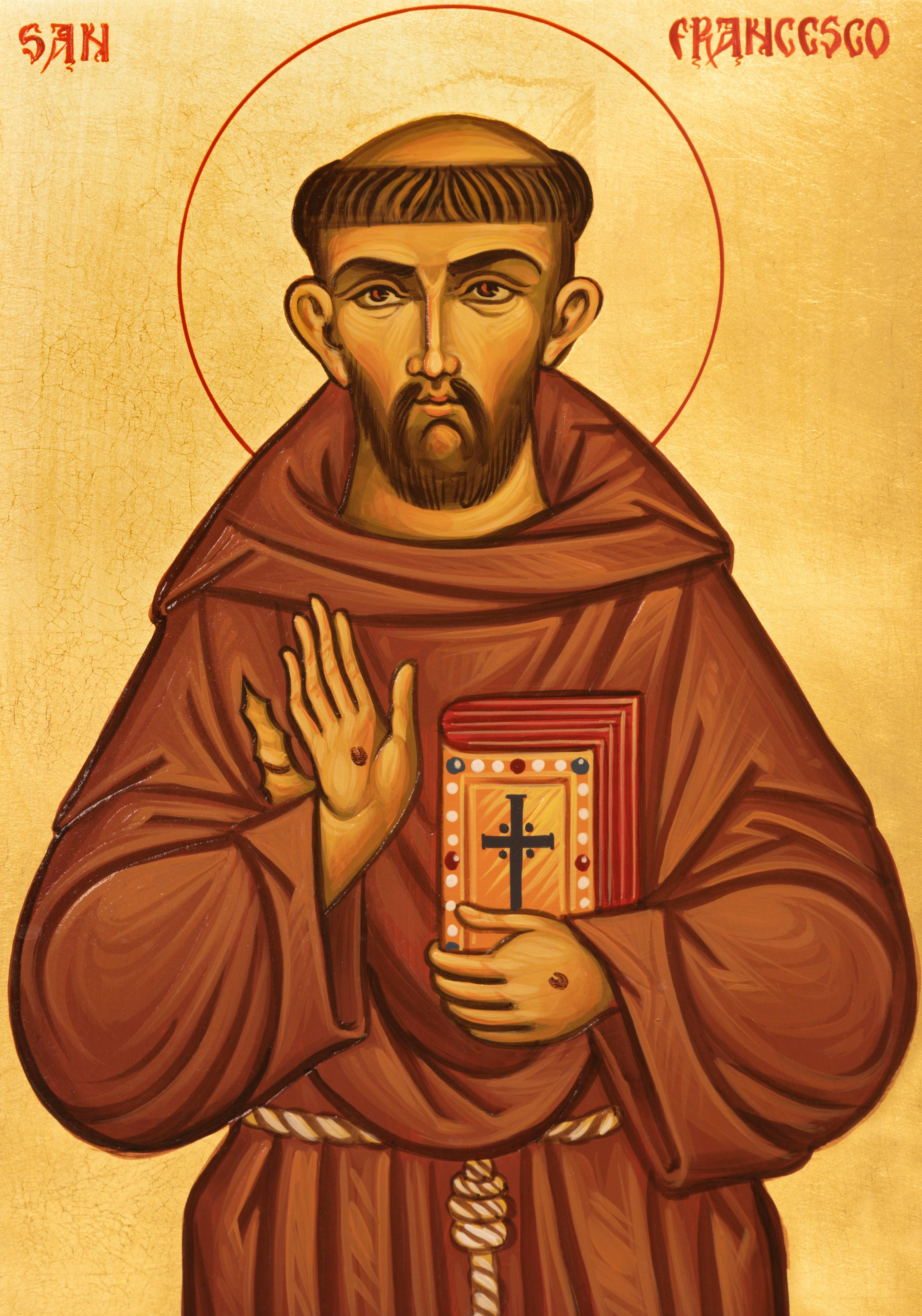 Neuvaine Père Brottier - Jour 7 - Icône de saint François d'Assise, Eglise de Ravenne en Italie