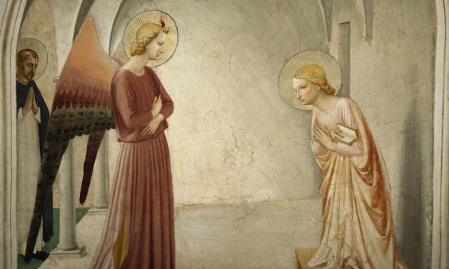Annonciation neuvaine - l'Ange Gabriel salue la Vierge Marie